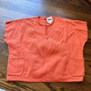 Orange sweater Top with Pockets